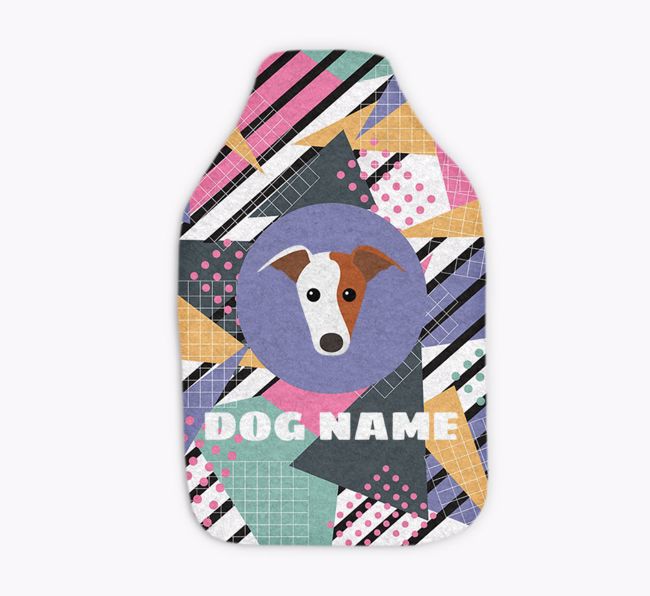 Retro Abstract: Personalized {breedFullName} Hot Water Bottle